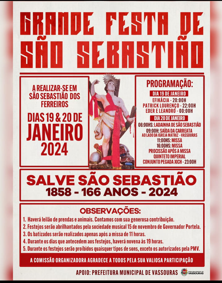 GRANDE FESTA DE S�O SEBASTI�O DE FERREIR