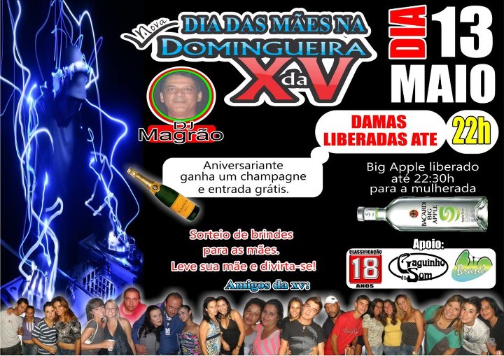 DOMINGUEIRA DA XV - DAMAS GR�TIS AT� �S 
