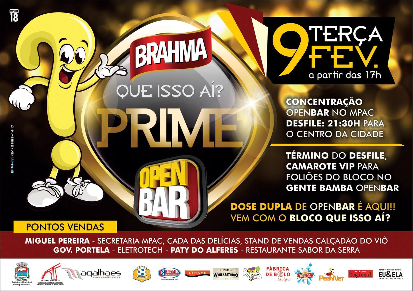 QUE ISSO AI PRIME OPEN BAR