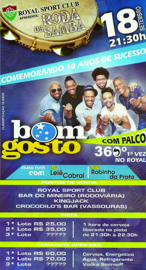 roda de samba com bom gosto
