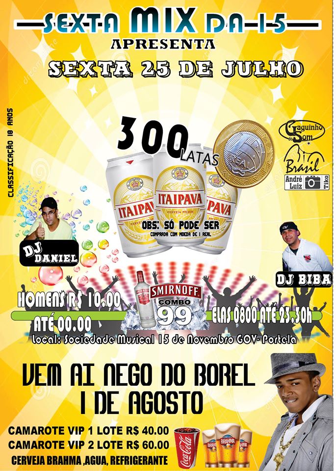 SEXTA MIX DA XV COM DJ DANIEL E DJ BIBA