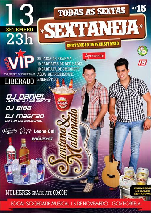SEXTANEJA DA XV COM SANTANA E MALDONADO,