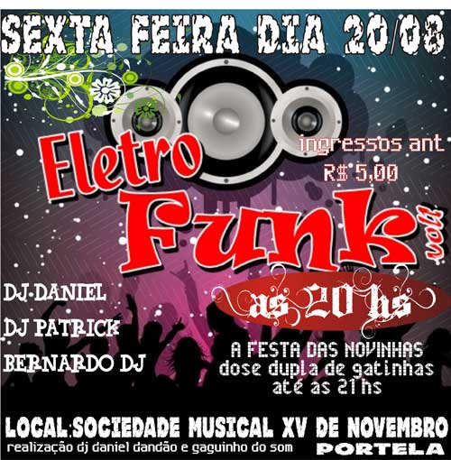 ELETRO FUNK NA DOMINGEIRA DA XV NESTA SE