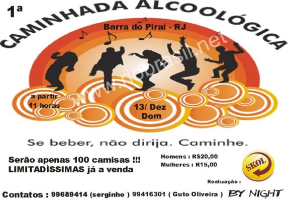 1 caminhada alcool�gica