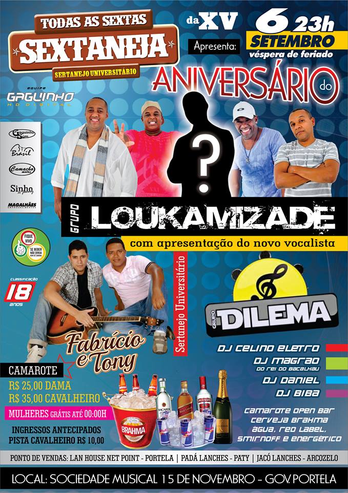 SEXTANEJA DA XV - ANIVERS�RIO GRUPO LOUK