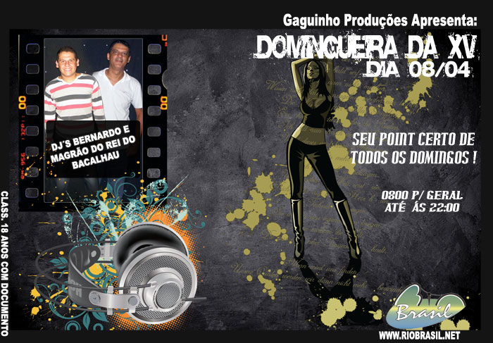 DOMINGUEIRA DA XV - 0800 P/ GERAL AT� �S