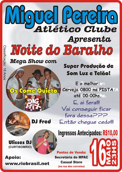 NOITE DO BARALHO COM OS COME QUIETO NO M