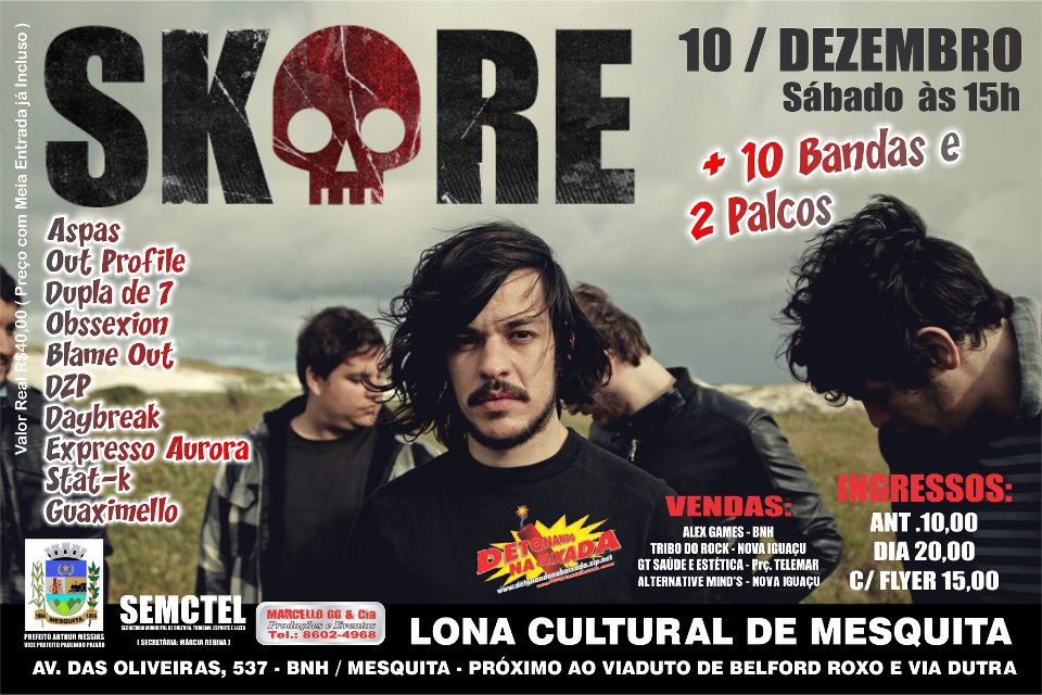 BANDA SKORE E MAIS 10 BANDAS NA LONA CUL