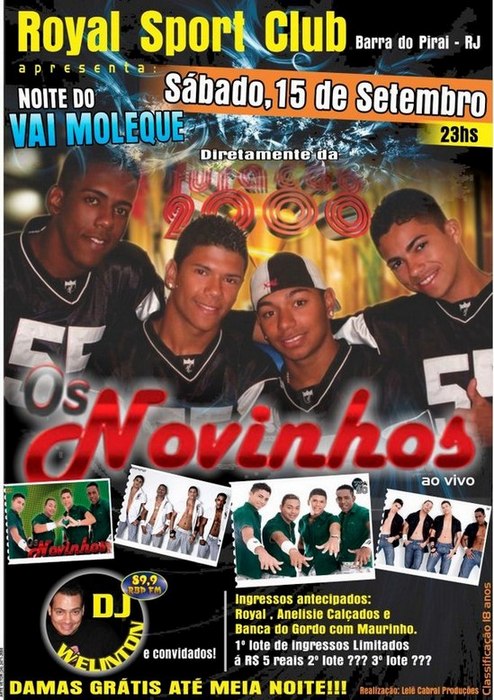 NOITE DO VAI MOLEQUE(OS NOVINHOS)  NO RO