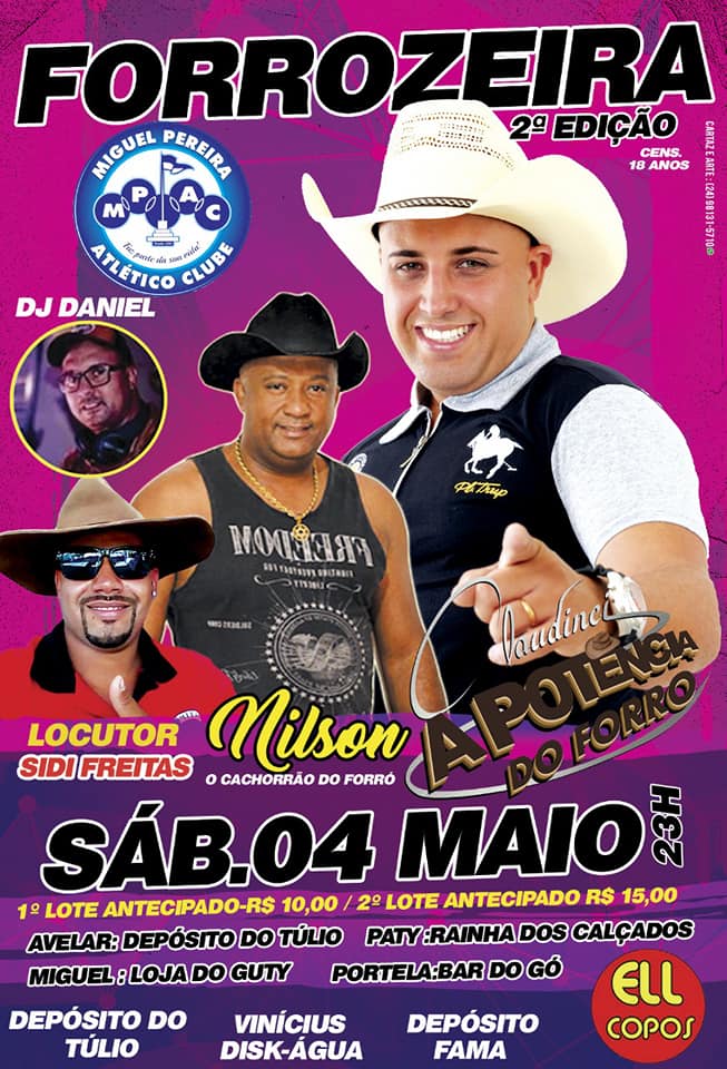FORROZEIRA 2� EDI��O COM CLAUDINEI, NILS