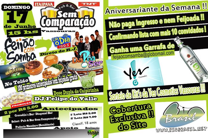 FEIJ�O COM SAMBA NO PUB E BAR SEM COMPAR