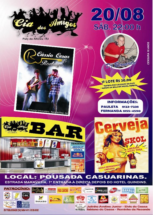 CIA DOS AMIGOS - COM OPEN BAR E CASSIO C