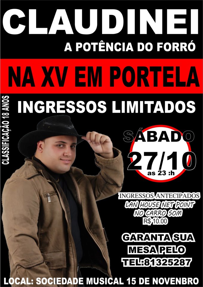 CLAUDINEI A POT�NCIA DO FORR� NA DOMINGU