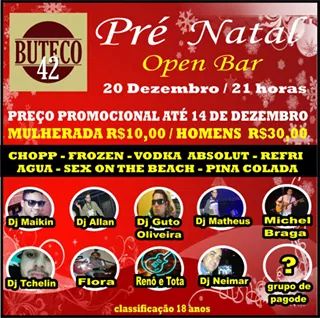 PRE NATAL OPEN BAR BUTECO 42