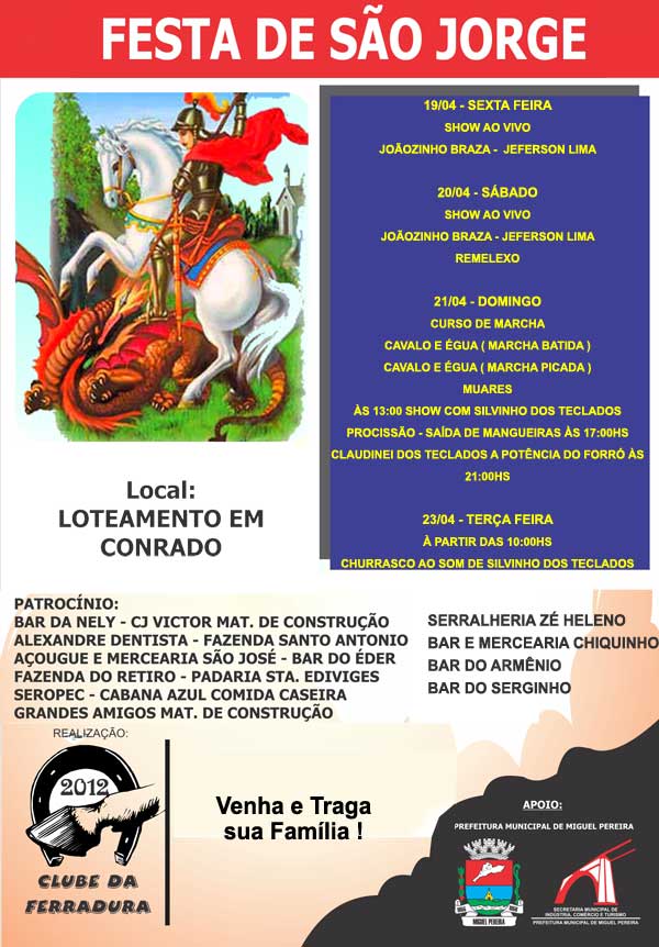 FESTA DE S�O JORGE EM CONRADO - SEXTA FE