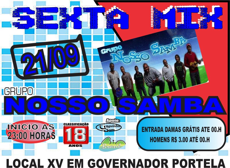 SEXTA MIX COM RODA DE SAMBA COM O GRUPO 