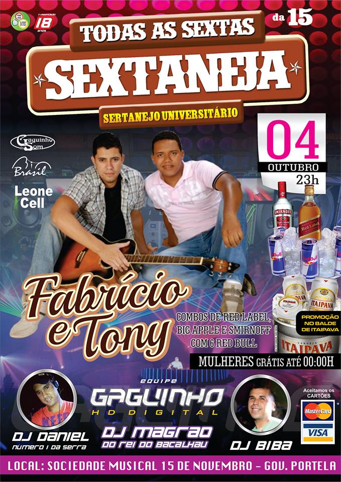 FABR�CIO E TONY NA SEXTANEJA DA XV