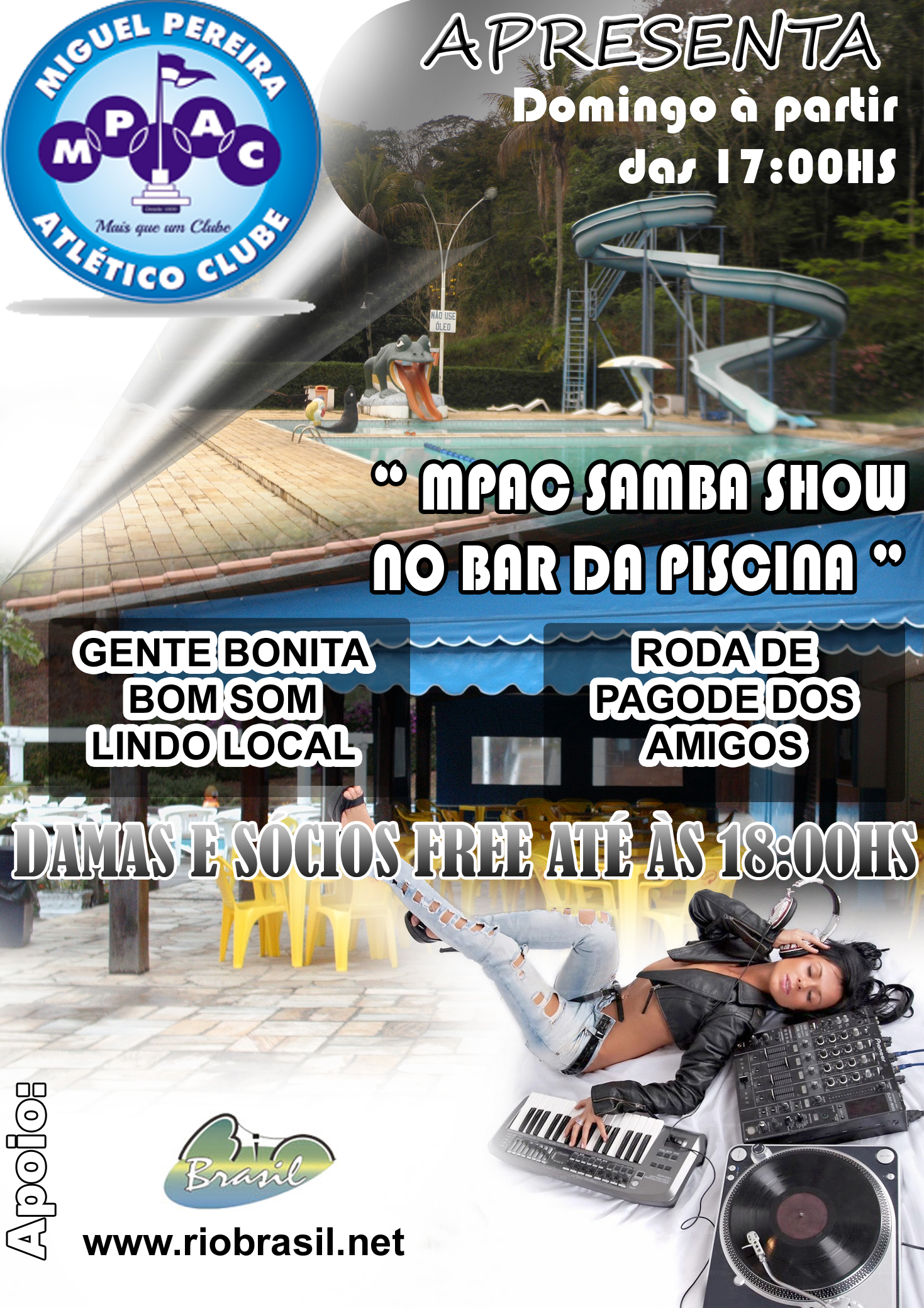 MPAC SAMBA SHOW NO BAR DA PISCINA 