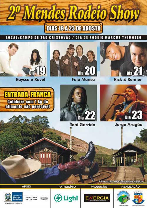 SEGUNDO MENDES RODEIO FESTIVAL DIAS 19,2