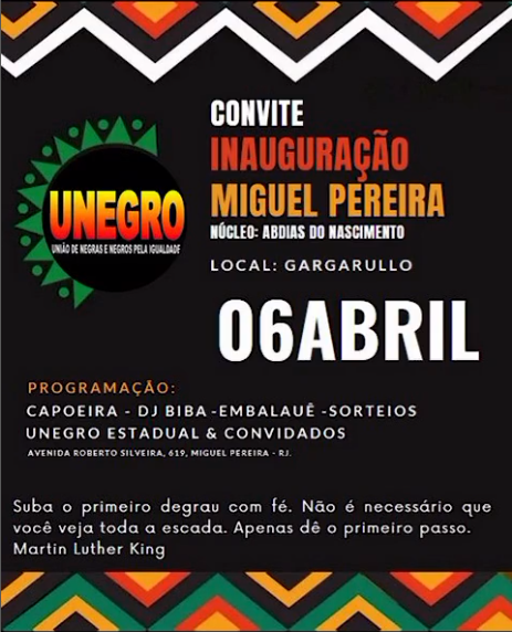 Inaugura��o da UNEGRO Miguel Pereira: Um