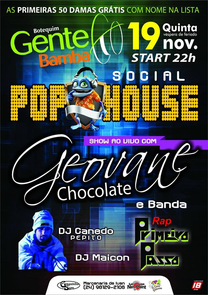 SOCIAL POP HOUSE COM GEOVANE CHOCOLATE E