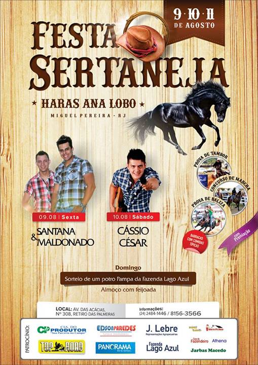FESTA SERTANEJA HARAS ANA LOBO - S�BADO 