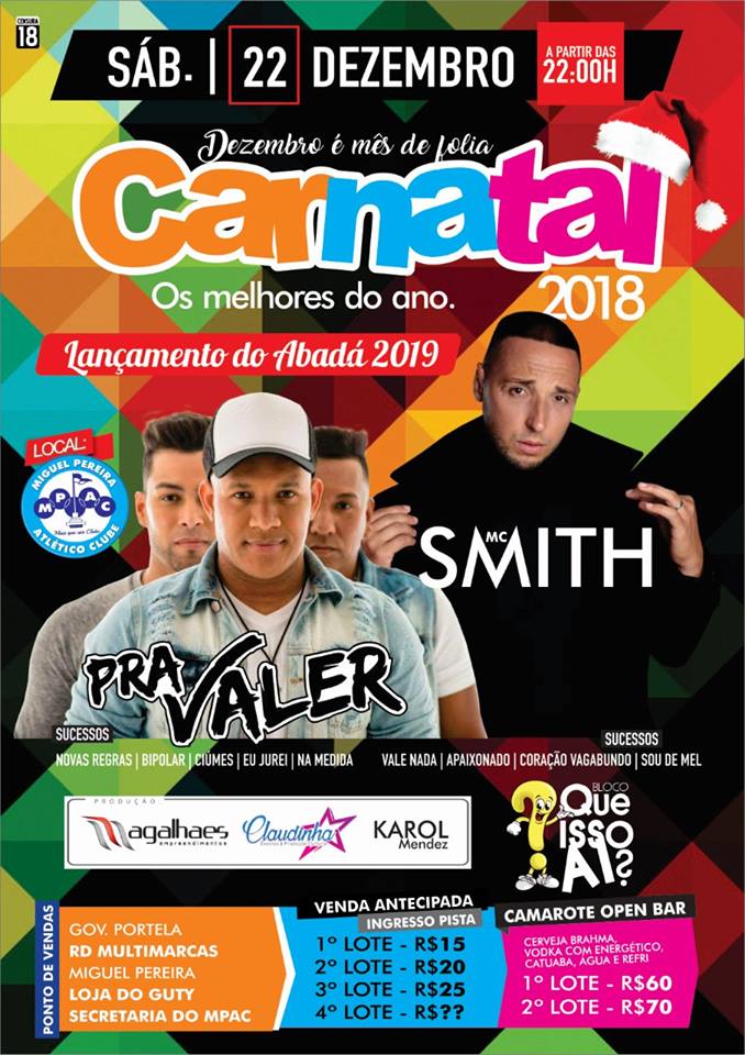 CARNATAL 2018 MC SMITH E GRUPO PRA VALER