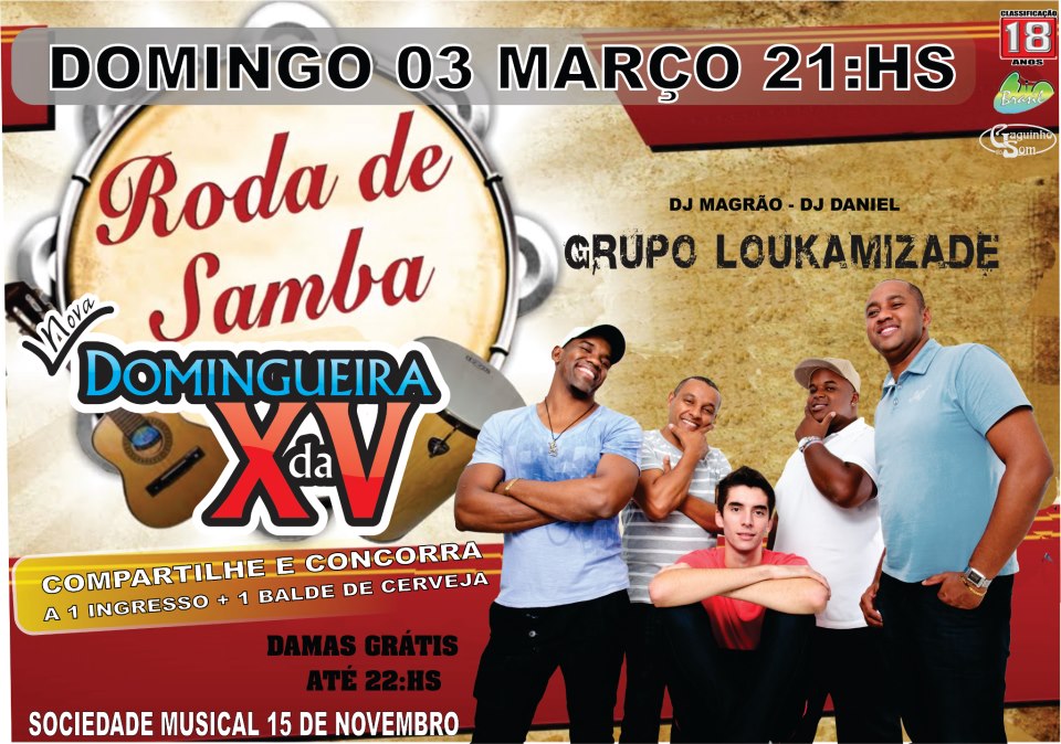 RODA DE SAMBA DA DOMINGUEIRA DA XV  COM 