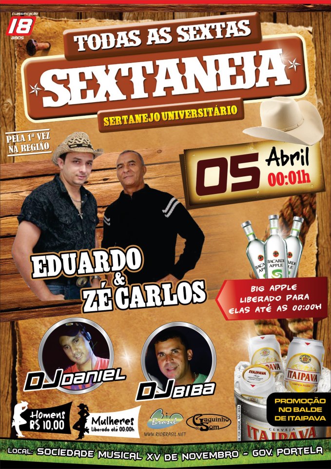 SEXTANEJA DA XV COM EDUARDO E Z� CARLOS 