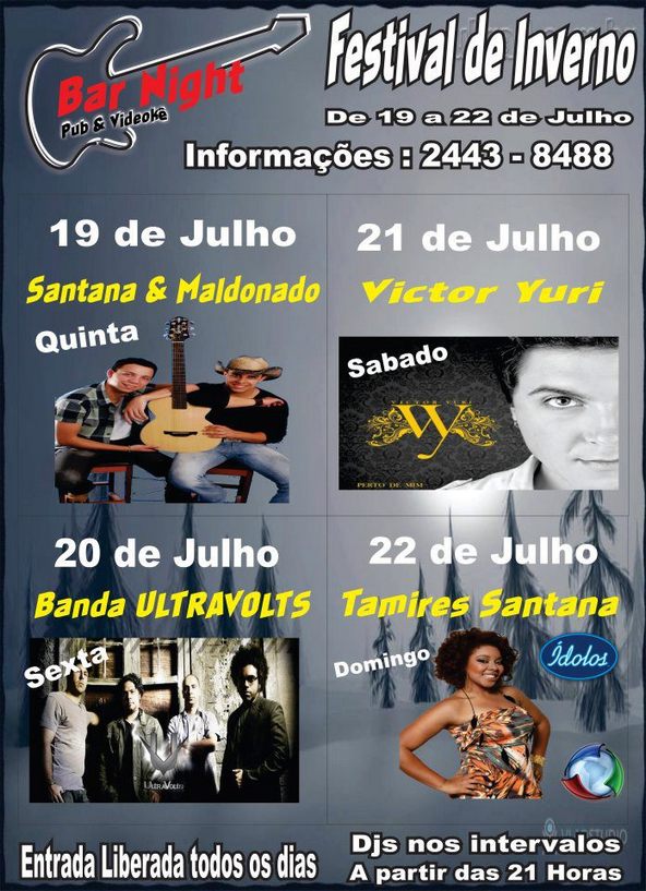 Bar Night - Festival de Inverno com Sant