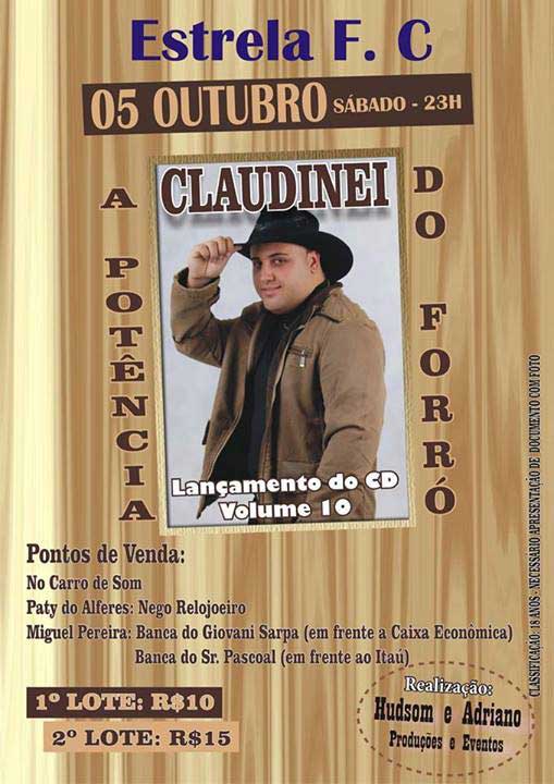 CLAUDINEI A POT�NCIA DO FORR� NO ESTRELA