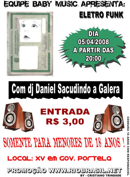 Eletro Funk na Xv - Neste S�bado
