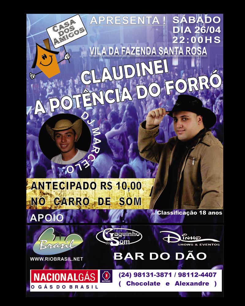 CLAUDINEI NA SANTA ROSA - NA CASA DOS AM