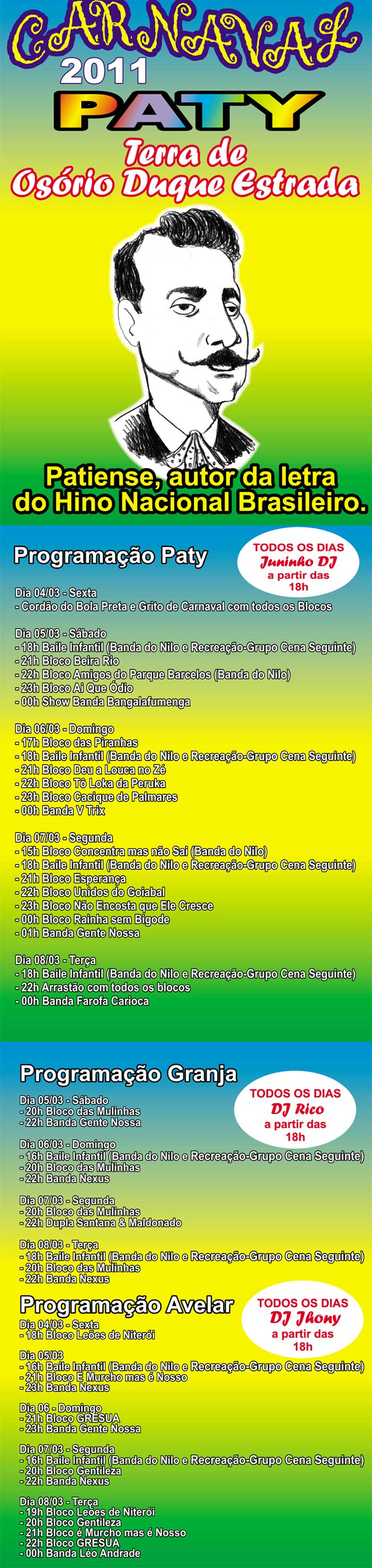 PROGRAMA��O DO CARNAVAL 2011 DE PATY DO 