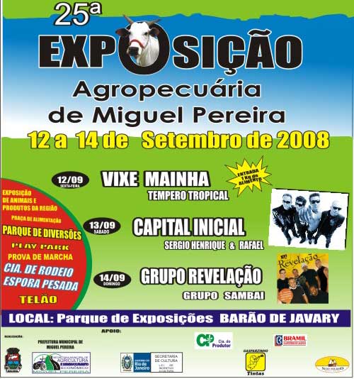 12, 13 e 14 de setembro - 25 exposi��o a