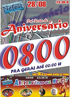 PR� FESTA DE ANIVERS�RIO DA BOATE NEFEST