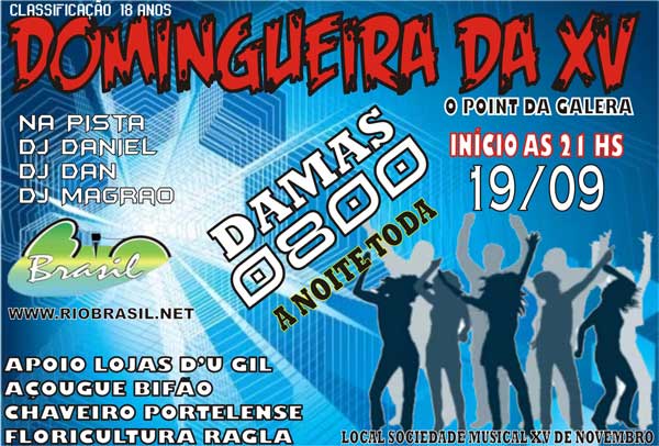 DOMINGUEIRA DA XV COM 0800 PARA ELAS A N