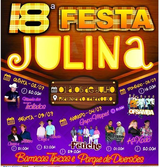 18� Festa Julina Pracinha do Matadouro
