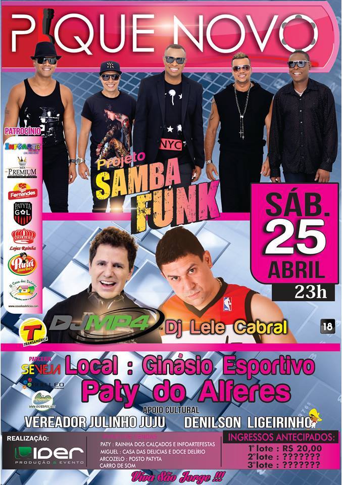 PROJETO SAMBA FUNK COM PIQUE NOVO , DJS 
