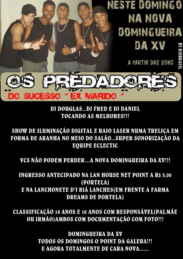 Os Predadores na Domingueira da XV
