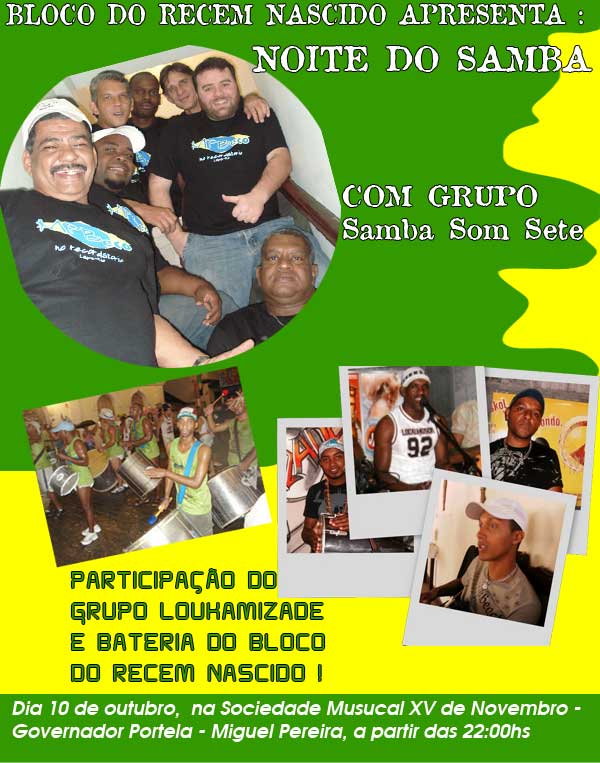 Noite do Samba com Grupo samba Som Sete 