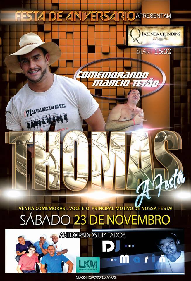 Anivers�rio do Thomas A Festa 