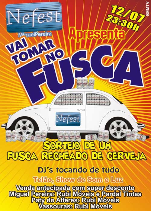 Festa Vai Tomar no Fusca - Sorteio de um