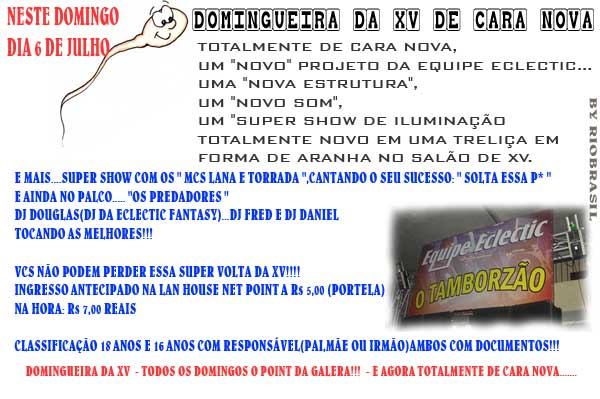 A NOVA DOMINGUEIRA DA XV COM MCS LANA E 